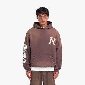 NEW REPRESENT Men's Masking Tape Initial Hoodie – Brown – Size S – NWT